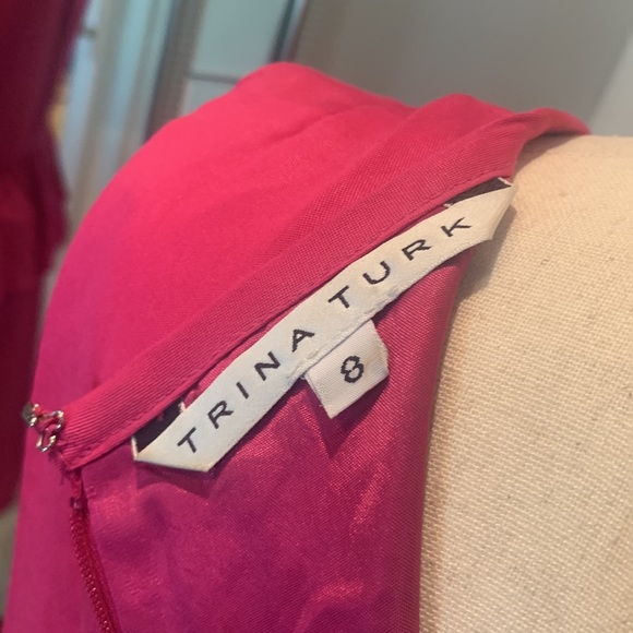 Trina Turk hot pink peplum style dress - Picture 4 of 5